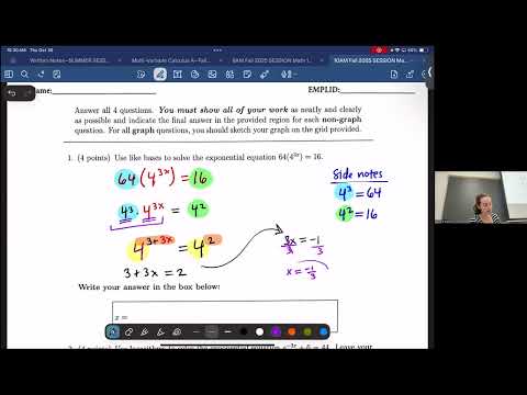 Quiz 12 Review--Math 195--Lesson 14--Fall Semester