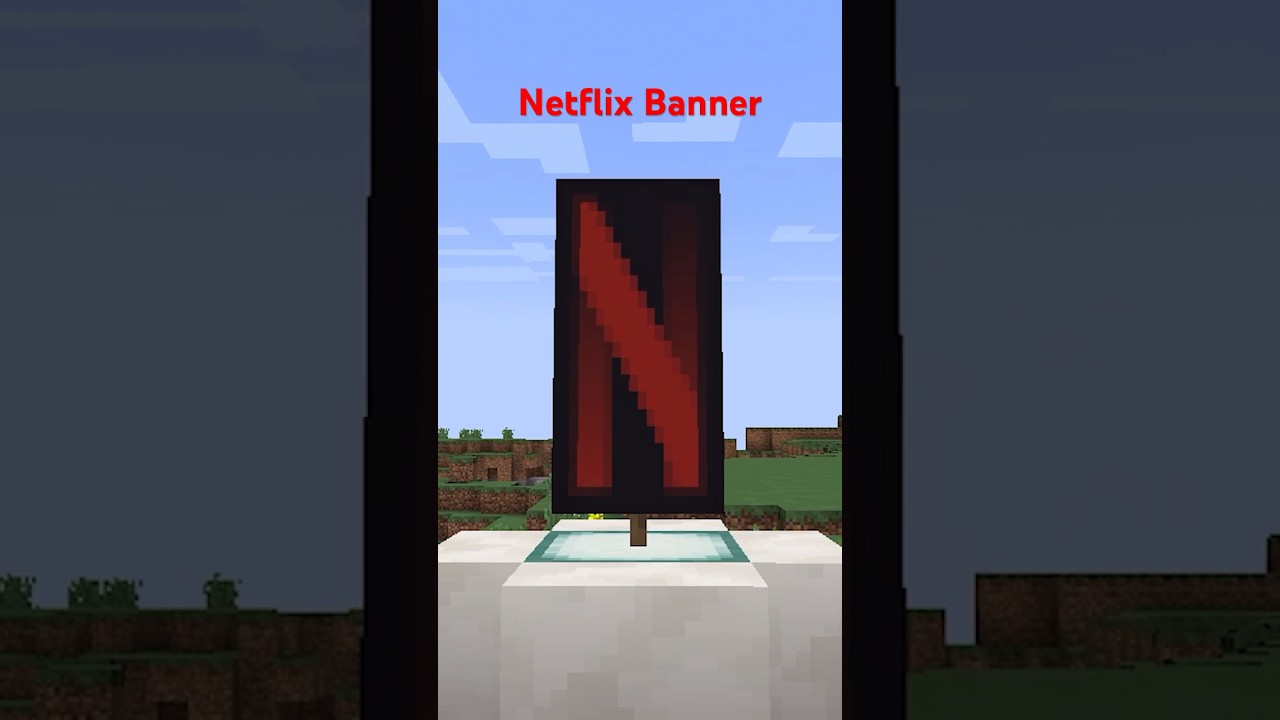 Minecraft: Netflix Banner Tutorial #shorts