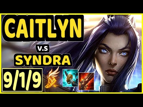 OMOK KING (CAITLYN) vs SYNDRA - 9/1/9 KDA BOTTOM ADC GAMEPLAY - NA Ranked GRANDMASTER