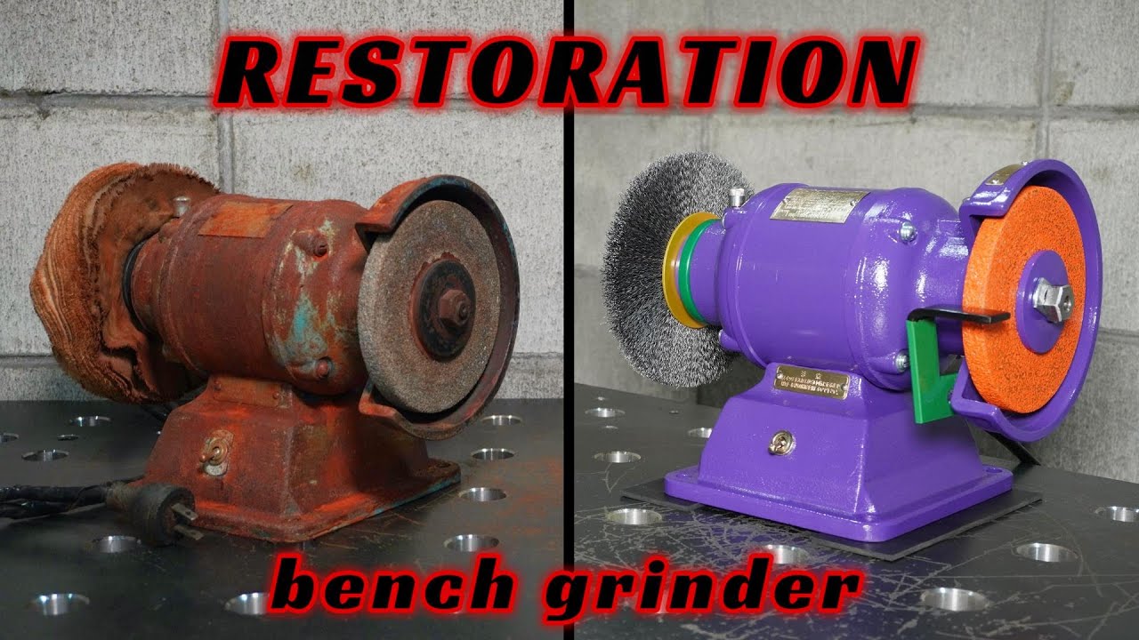 A bench grinder that is too rusty is reborn - The best finish in every detail