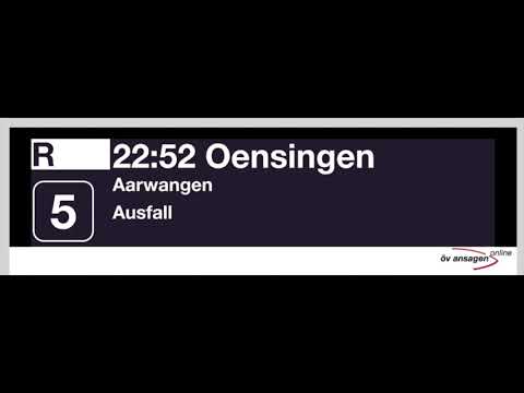 SBB / asm TTS Ansage - Ausfallmeldung zum Regio nach Oensingen