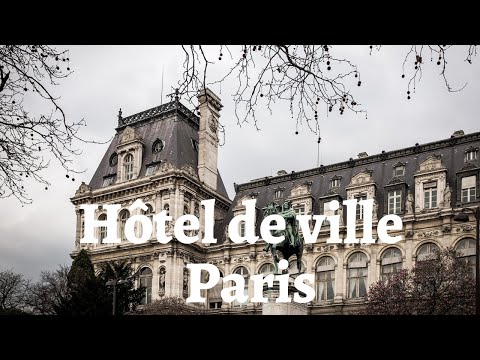 Paris 4K: Hôtel de Ville: estilo arquitetônico neo-renascentista.Paris hôtel de ville