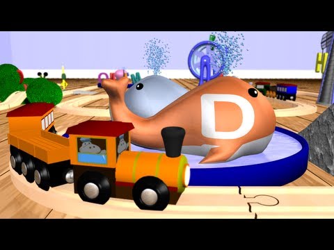 Wooden Alphabet Train: Learning ABC's for Children