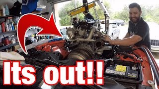 We Pull The Engine Out Of My Ecoboost Mustang!!