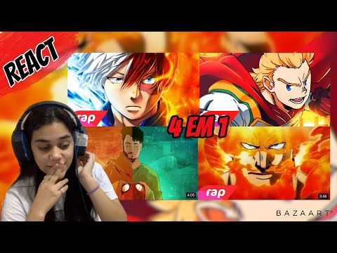 REACT | Rap do Mirio Togata | Rap do Endeavor | Rap do Todoroki | SUPER-HERÓIS | 7 Minutoz