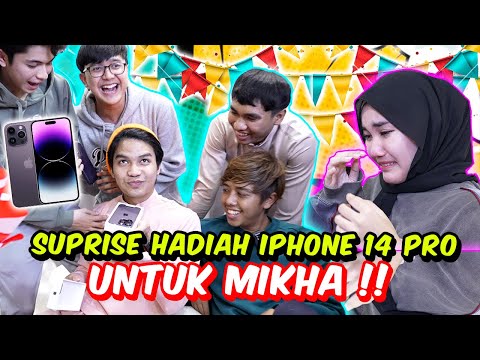 SUPRISE HADIAH IPHONE 14 PRO UNTUK MIKHA !! - HAPPY BIRTHDAY MIKHA & NUNA !