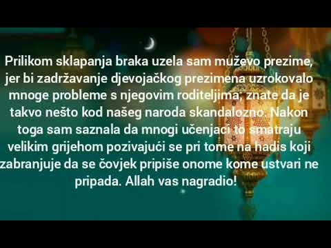 Uzimanje muževog prezimena. Da li je ispravno ili ne?