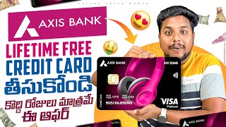 How To Apply Axis Bank Credit Card In Telugu 2024 | Axis Bank Credit Card LIFETIME FREE