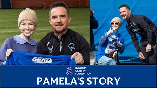 Rangers supporter Pamela is surprised with a special gift from her footballing hero Barry Ferguson