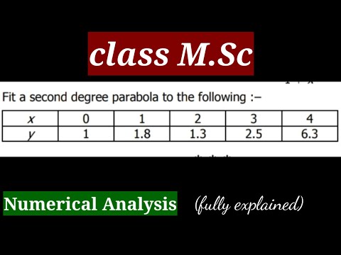Fit a second degree parabola | curve fitting
