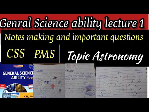 General Science ability lecture 1||Astronomy important questions only||CSS PCS|