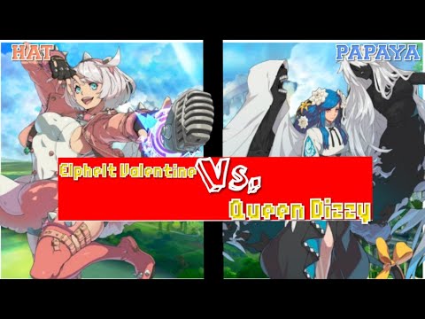 GGST 🔥 Hat ( Elphelt Valentine) Vs Papaya ( Queen Dizzy ) High Level Gameplay