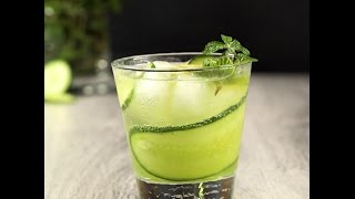 Yummy Cucumber Gin Cooler Cocktail