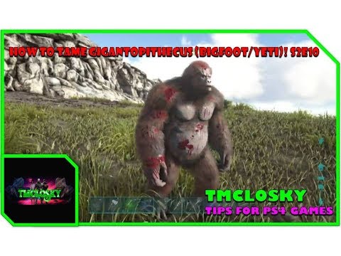 ARK - HOW TO TAME A GIGANTOPITHECUS & USE IT'S ABILITIES!