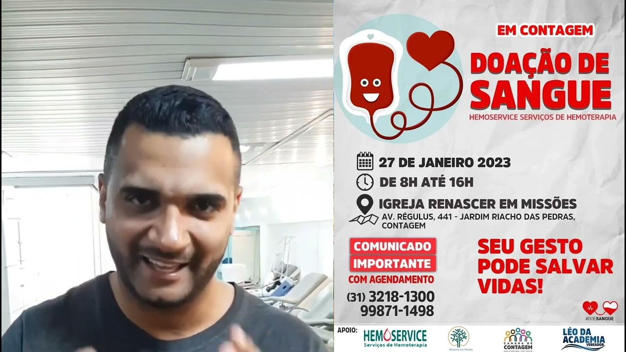 Vem aí a 7ª campanha de Doação de Sangue. Será dia 27/01/23 (sexta-feira