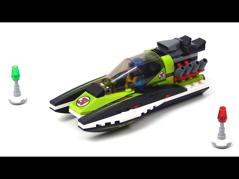 Vidéo LEGO City 60114 : Le bateau de course