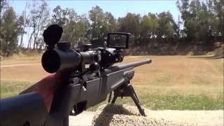 Пристрелка винтовки SigSauer SSG 3000 .308 кал. c оптикой Hawke