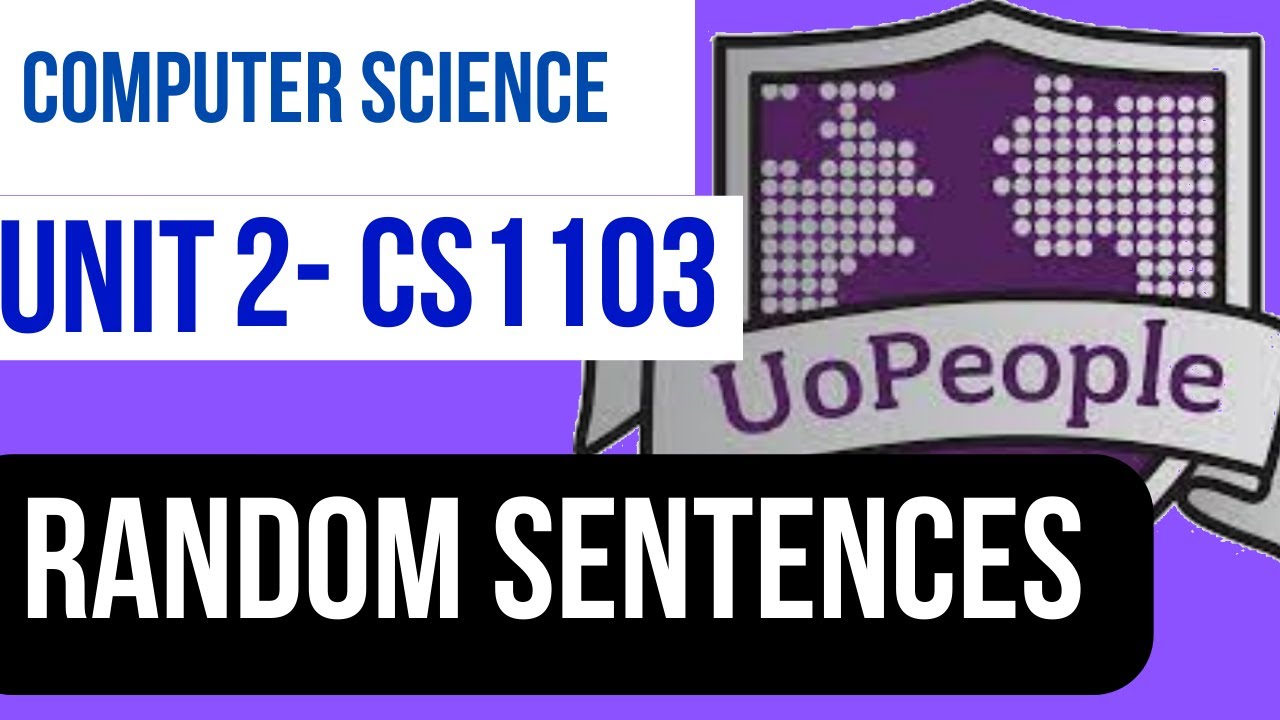 CS1103 unit 2 - Random Sentence generator program