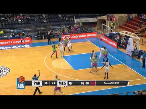 ABA Liga 2015/16 highlights: Partizan NIS - Mega Leks R15 (19.12.2015)