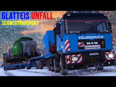 ETS2 GLATTEIS UNFALL ★ Schwertransport UNFALL auf der Autobahn [3082] EURO TRUCK SIMULATOR 2