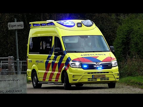 [Wail & E-Horn] A1, MAN TGE RLA Ambulance 02-106 UMCG Ambulancezorg naar melding