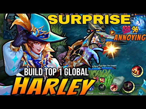 100% ANNOYING!! 12 Kills Harley Super Carry!! - Build Top 1 Global Harley ~ MLBB
