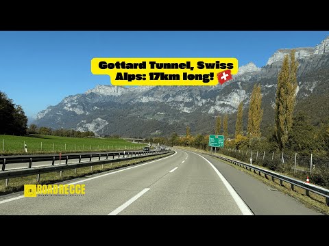 RoadRecce Cinematic Drive through 17km Gotthard Tunnel, Switzerland