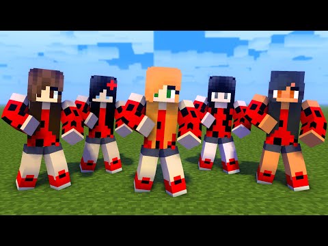 MONSTER SCHOOL : LADYBUG GIRLS DANCE JOANA MEME - MINECRAFT ANIMATION
