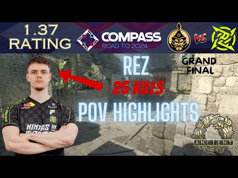 ⫷CS2 POV HIGHLIGHTS⫸ REZ | YaLLa Compass 2024 | TheMongoLz vs NiP | Grand Final | map1 Ancient