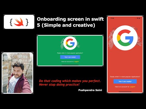 Onboarding screen in swift 5 (Simple and creative)