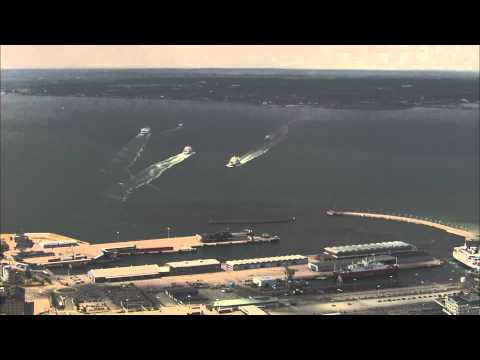 062 Västhamnsverket, reningsverket och färjor på sundet, 35 sek