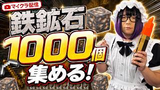 鉄が枯渇しすぎてやばいので1000個集めるまで旅に出ます【マインクラフト】