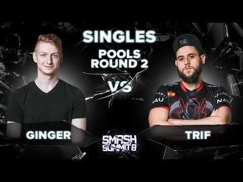Ginger vs Trif - Melee Singles: Pools Round 2 - Smash Summit 8 | Falco vs Peach
