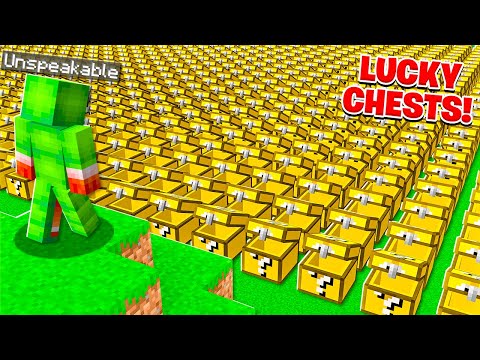 I Opened 100 Lucky CHEST Blocks In MINECRAFT!