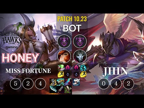 SHG Honey Miss Fortune vs Jhin Bot - KR Patch 10.23