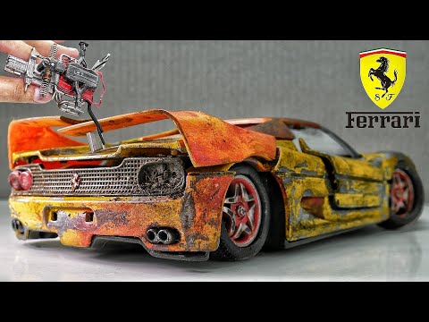 Full Restoration abandoned Ferrari F50. Restore and rebuild cars