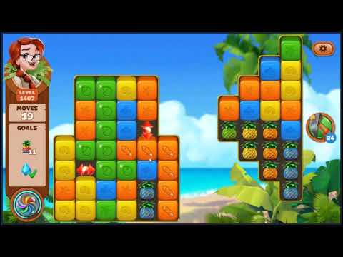 Lost Island Blast Adventure Level 1407 - NO BOOSTERS 🏝️ | SKILLGAMING ✔️