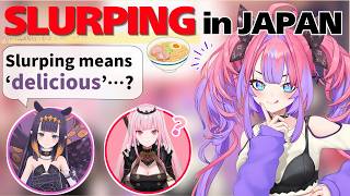 Does Slurping Noodles Mean “Delicious” in Japan? | Learn Japanese with Vivi, Calli & Ina