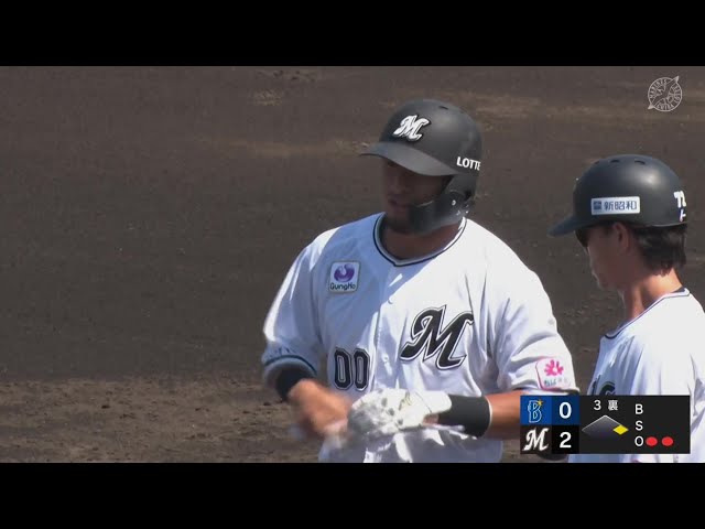 【ファーム】マリーンズ・池田来翔が三遊間を抜けるタイムリーヒットで追加点をあげる!!  2024年5月18日 千葉ロッテマリーンズ 対 横浜DeNAベイスターズ