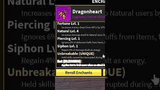 I got rot blessing on new weapon dragon heart #shorts #bloxfruits #roblox #blessings #dragonheart