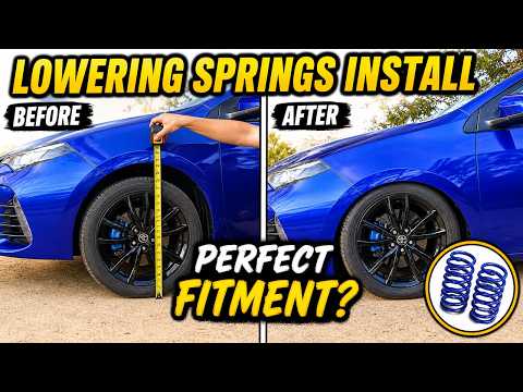 Lowering Springs Install - Before and After 2014 - 2019 Toyota Corolla