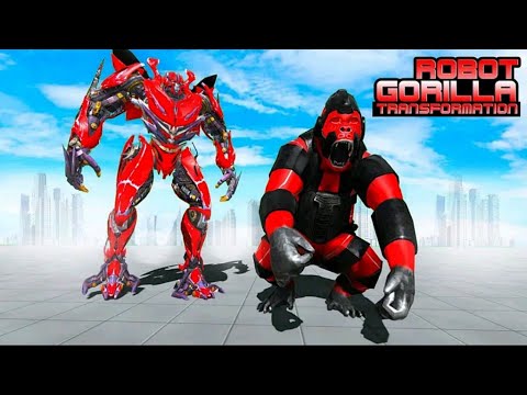 Angry Gorilla Robot Transform City Destruction: Gorilla Vs Robot Games - Android Gameplay