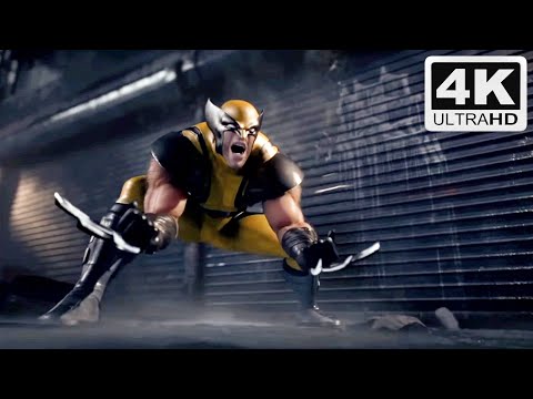 Wolverine vs Venom Fight Scene (2024) Marvel Superhero Action 4K Ultra HD