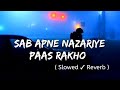 Sab Apne Nazariye Pass Rakho Hum Apna Nazriya Rakhtay Hain Slowed And Reverb Song Lofimix Song