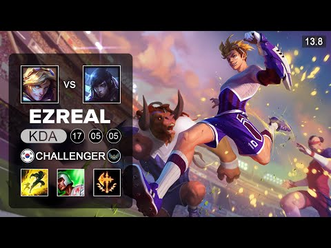 Ezreal vs Aphelios ADC - KR Challenger - Patch 13.8 Season 13