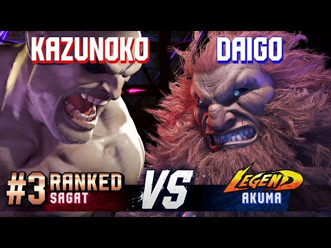 SF6 ▰ KAZUNOKO (#3 Ranked Sagat) vs DAIGO (Akuma) ▰ High Level Gameplay