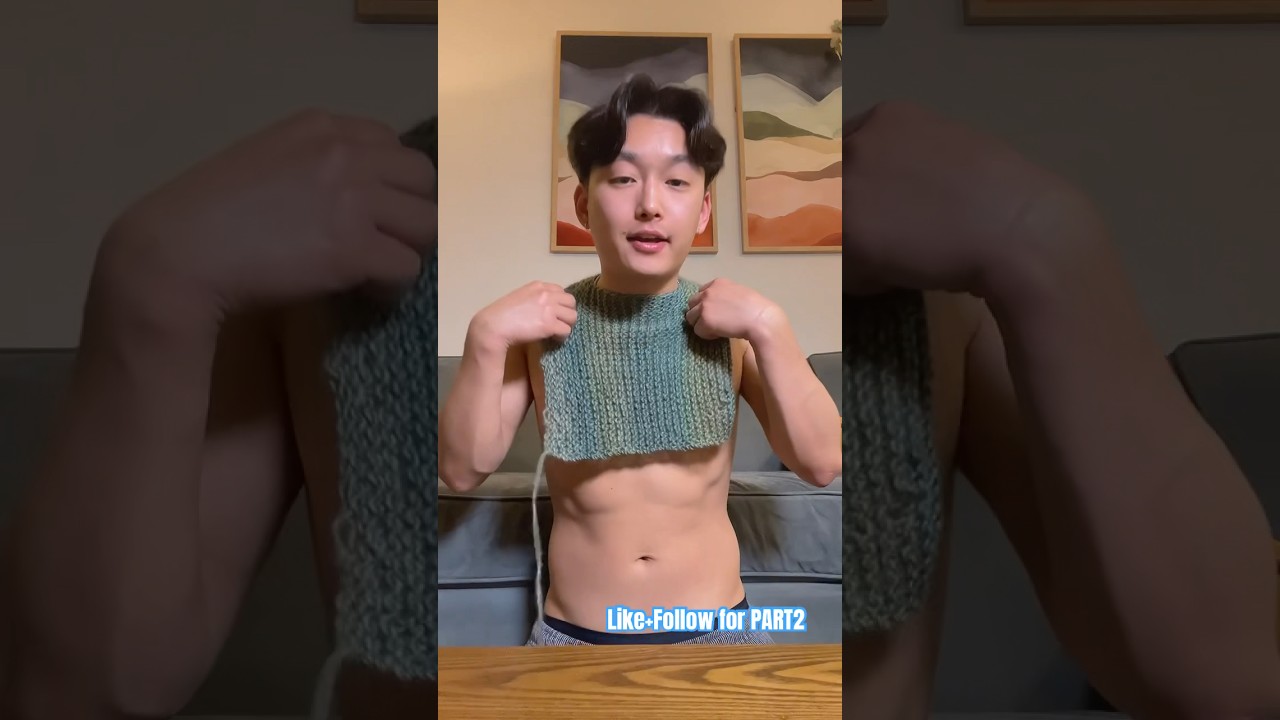 PART1:Crop Top Knit Vest⭐️ #knitting #knittingdesign #fashion #fashiondesign