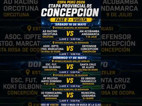 🔥⚽ ¡SE VIENE UNA FECHA DECISIVA EN CONCEPCIÓN! #copaperu2026 #copaperuconcepcion #Concepcion