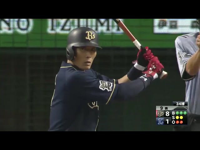【9回表】バファローズ・糸井 逆方向へ伸びる超人弾!! 2016/8/13 L-Bs