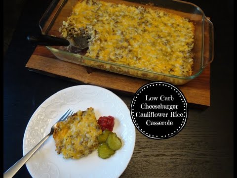 Low Carb Cheeseburger Cauliflower Rice Casserole Recipe